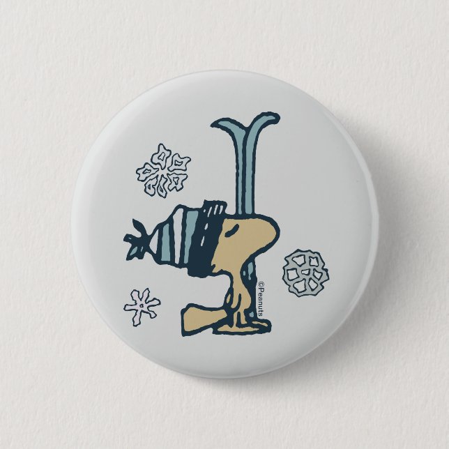Badge Rond 5 Cm cacahuètes | Woodstock Ski Pro (Devant)
