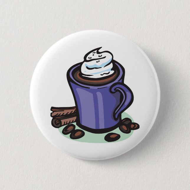 Badge Rond 5 Cm cacao au chocolat chaud (Devant)