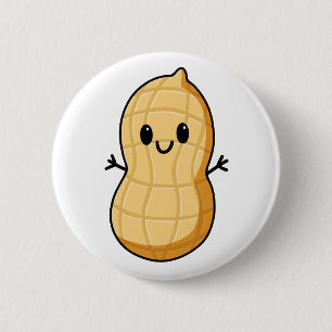 Badge Rond 5 Cm Cacao Kawaii Dessin Animé – Écrou Sourire Mignon