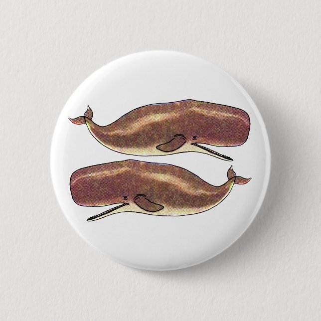 Badge Rond 5 Cm Cachalot (Devant)