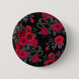 Badge Rond 5 Cm Caché en rose