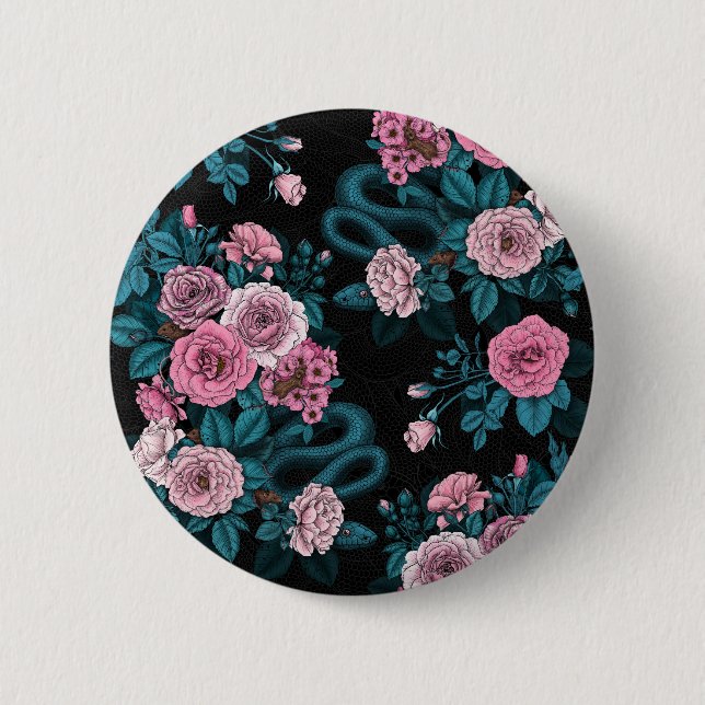 Badge Rond 5 Cm Caché en rose 2 (Devant)