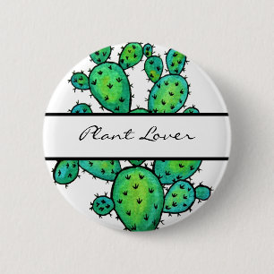 Badge Rond 5 Cm Cactus épineux d'aquarelle magnifique