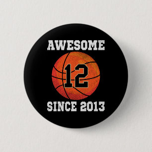 Badge Rond 5 Cm Cadeau 12 Ans pour Fan de Crâne Vintage Sp