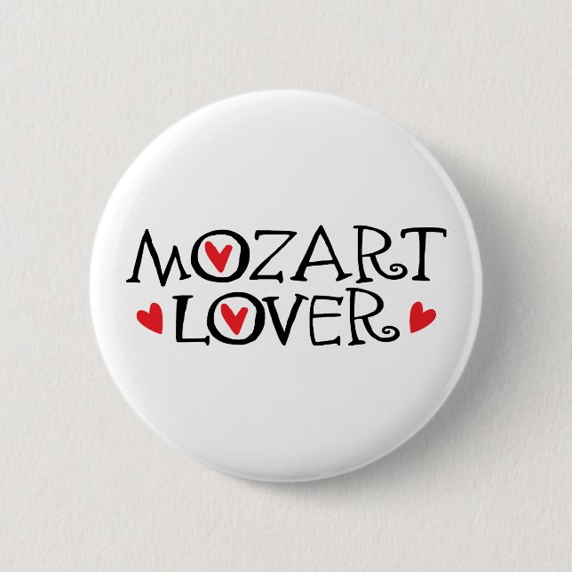 Badge Rond 5 Cm Cadeau classique d'amant de Mozart (Devant)