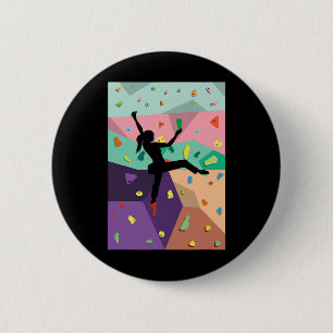 Badge Rond 5 Cm Cadeau d'alpiniste de sports d'escalade en salle d