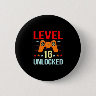Badge Rond 5 Cm Cadeau d'anniversaire   Gamer déverrouillé de ni