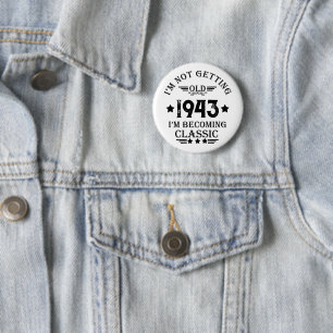Badge Rond 5 Cm Cadeau d'anniversaire vintage personnalisé