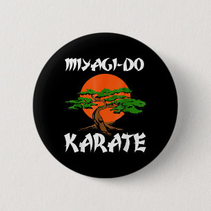 Badge Rond 5 Cm Cadeau d'arbre Bonsaï Cool Miyagi-Do Karaté Vintag