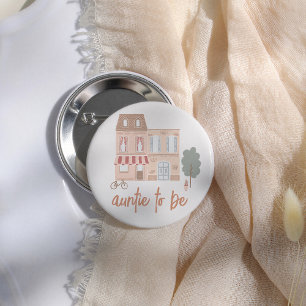Badge Rond 5 Cm Cadeau De Baby Shower Tatie À Venir