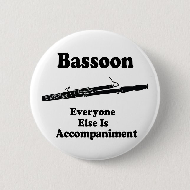 Badge Rond 5 Cm Cadeau de Basson (Devant)