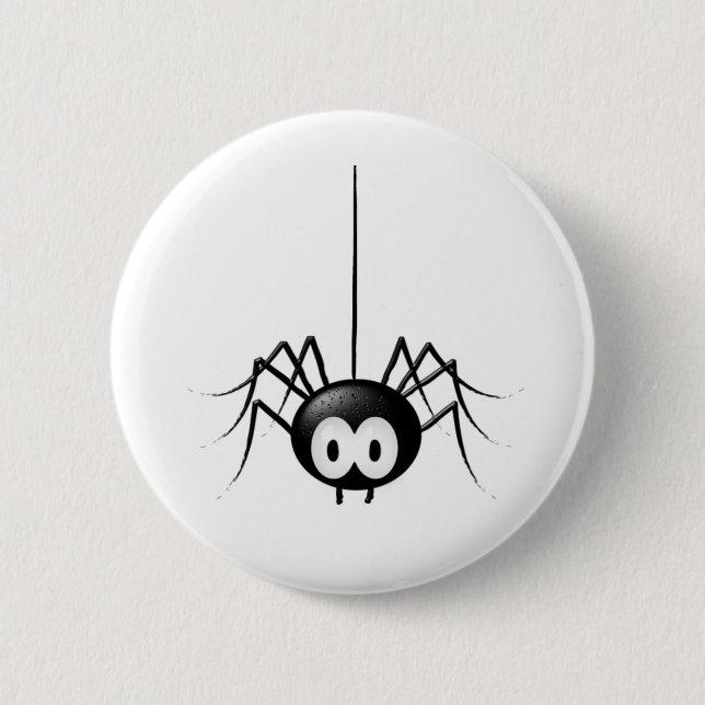 Badge Rond 5 Cm Cadeau de Black Spider Cute Halloween (Devant)