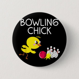 Badge Rond 5 Cm Cadeau de bowling drôle pour femmes Bowling fille