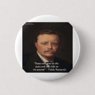 Badge Rond 5 Cm Cadeau de citation de sagesse "Les pieds sur terre