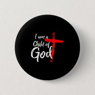 Badge Rond 5 Cm Cadeau de citation de salut chrétien mignon Je sui