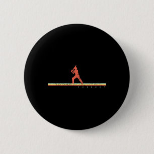 Badge Rond 5 Cm Cadeau de coach de joueur de cricket Sports Rétro