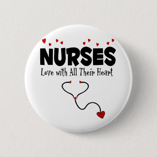 Badge Rond 5 Cm Cadeau de coeur infirmière