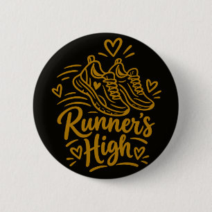Badge Rond 5 Cm Cadeau de Coureur Élevé Mignon pour Amateur de Cou