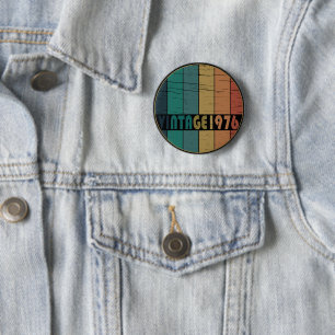 Badge Rond 5 Cm Cadeau de fête d'anniversaire de 1976