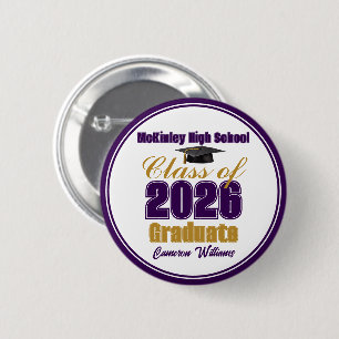 Badge Rond 5 Cm Cadeau de fin d'études de la promotion 2026 de cla