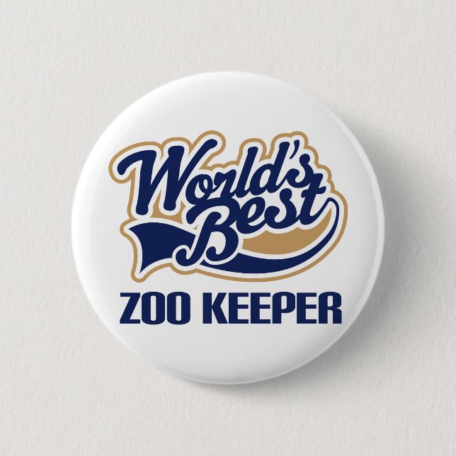 Badge Rond 5 Cm Cadeau de gardien de zoo (Devant)