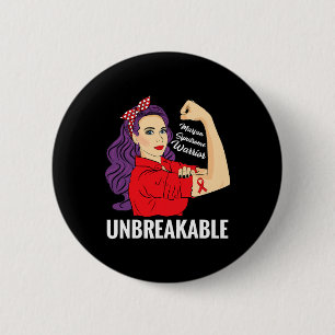 Badge Rond 5 Cm Cadeau de guerrier ruban rouge de sensibilisation