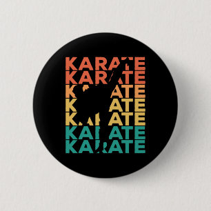 Badge Rond 5 Cm Cadeau De Karaté Vintage Rétro Pour Karateka