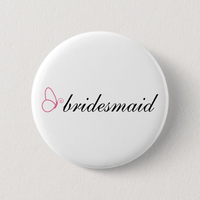 Badge Rond 5 Cm Cadeau de mariage élégant de papillon de (Devant)