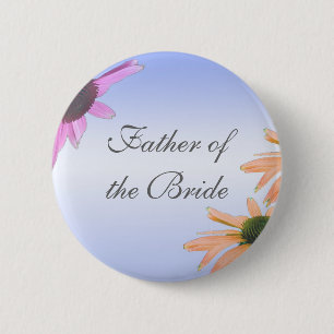 Badge Rond 5 Cm cadeau de mariage, fleurs de marguerite