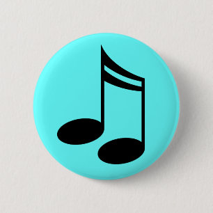Badge Rond 5 Cm Cadeau de musique de notes musicales