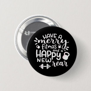 Badge Rond 5 Cm Cadeau de Noël drôle de fitness sarcasme Gym Vacan