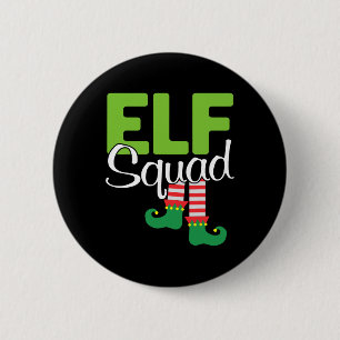 Badge Rond 5 Cm Cadeau de Noël Elf Squad