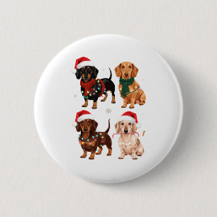 Badge Rond 5 Cm Cadeau de Noël pour maman amoureuse de Teckel