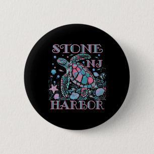 Badge Rond 5 Cm Cadeau de plage coloré pour amateur de tortues de 