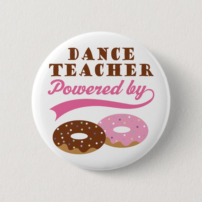 Badge Rond 5 Cm Cadeau de professeur de danse (butées toriques) (Devant)