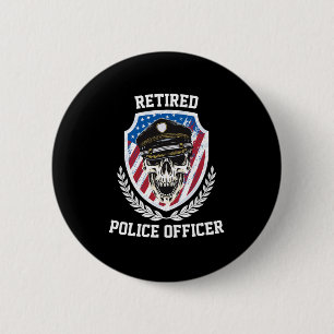 Badge Rond 5 Cm Cadeau de retraite d'un policier