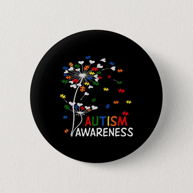 Badge Rond 5 Cm Cadeau de sensibilisation à l'autisme de pièce de  (Devant)