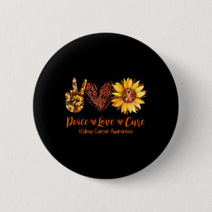 Badge Rond 5 Cm Cadeau de sensibilisation au cancer du rein Daisy 
