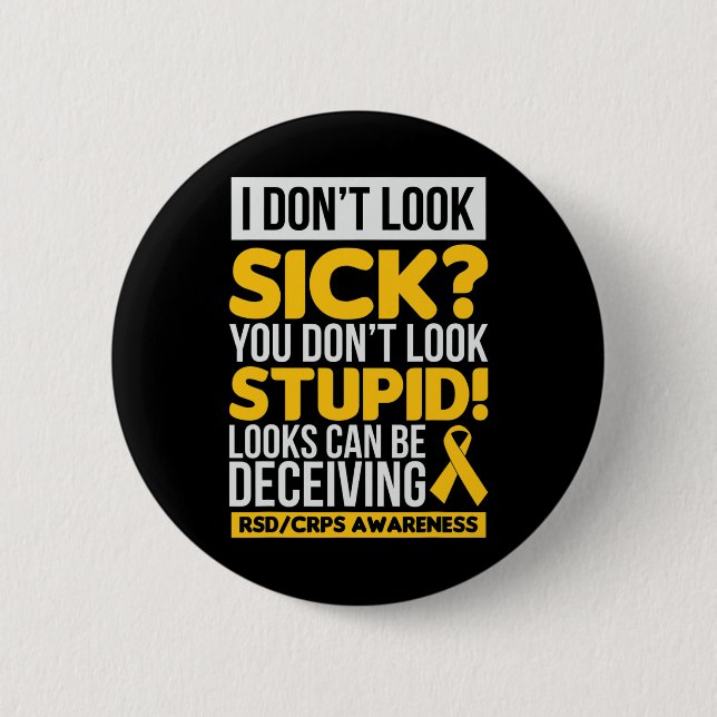 Badge Rond 5 Cm Cadeau De Sensibilisation Rsd Crps (Devant)