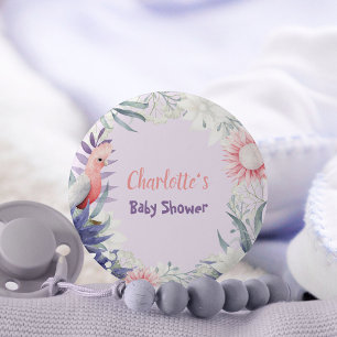 Badge Rond 5 Cm Cadeau de souvenir de Baby Shower Fleur de Lavande