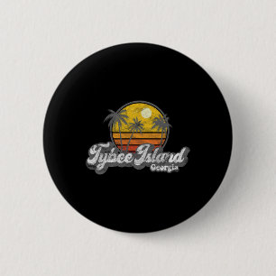 Badge Rond 5 Cm Cadeau de surfeur vintage Tybee Island Ga Rétro 70