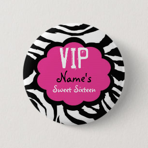 Badge Rond 5 Cm Cadeau de sweet sixteen de VIP personnalisé par