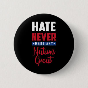 Badge Rond 5 Cm Cadeau démocrate anti Trump Haïr n'a jamais fait a