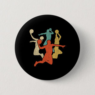 Badge Rond 5 Cm Cadeau d'équipe rétro silhouette vintage Sketll 60