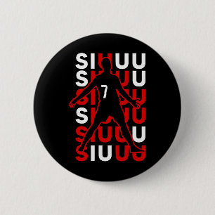 Badge Rond 5 Cm Cadeau drôle de foot Siuuuu pour les fans de footb
