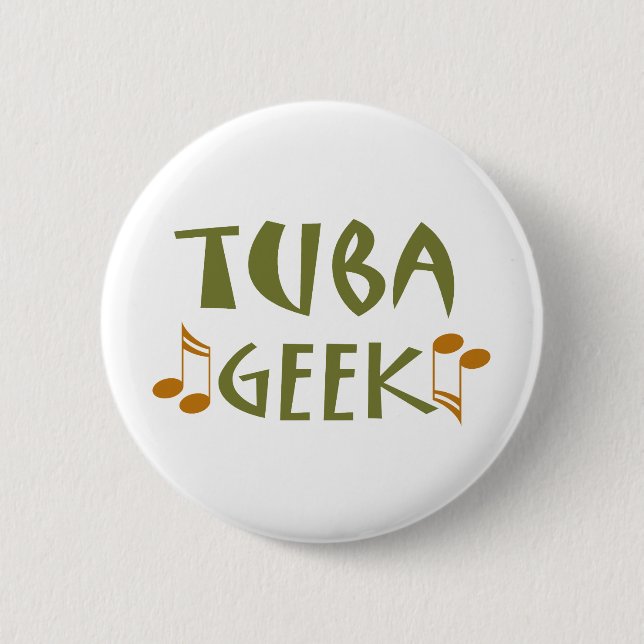 Badge Rond 5 Cm Cadeau drôle de geek de tuba (Devant)