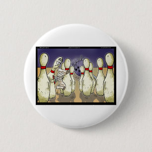 Badge Rond 5 Cm Cadeau drôle de quilles vivantes, T-shirts, Cartes