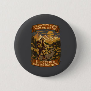 Badge Rond 5 Cm Cadeau drôle de randonneur Citation extérieure Ama