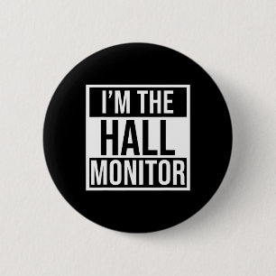 Badge Rond 5 Cm Cadeau Du Moniteur Hall Retour À L'Étudiant De L'É