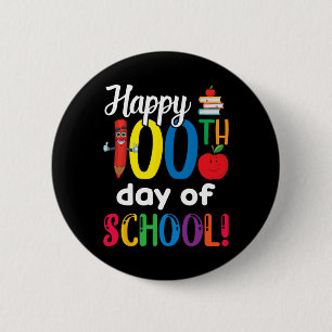 Badge Rond 5 Cm Cadeau Enseignant Enfants Heureux 100e Jour De L'É